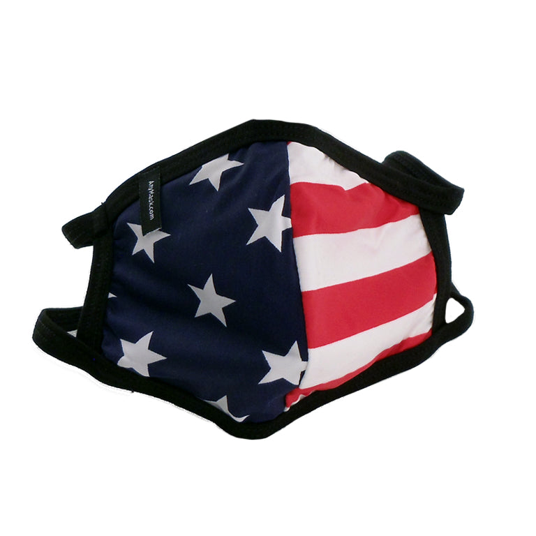 Stars and Stripes Face Mask with Filter Pocket American Flag Print-face mask-AnyMask.com-Adult-Davson Sales