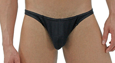 LOBBO Cotton Mesh Men's Bikini Underwear-Mens Bikini Underwear-LOBBO-Small-Black-Davson Sales