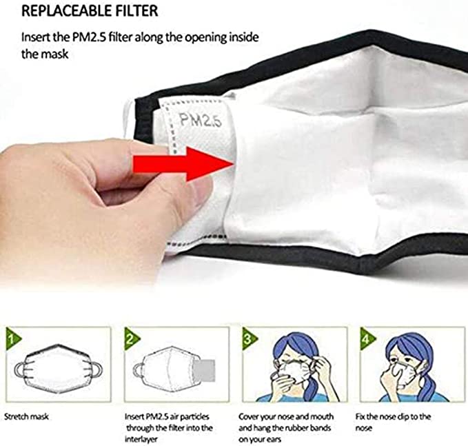 Pm2.5 Activated Carbon Filters 10 Pack-face mask-Any Mask-Davson Sales