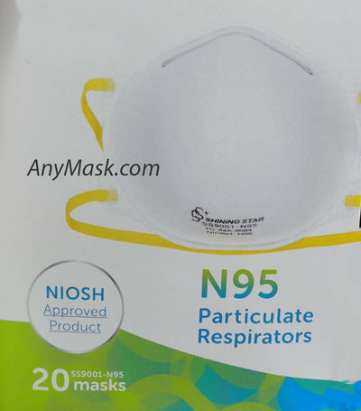 NIOSH Certified N95 Respirator Face Mask, Pre-Formed Cone, Choose Pack-face mask-AnyMask.com-20 Mask Box-Davson Sales