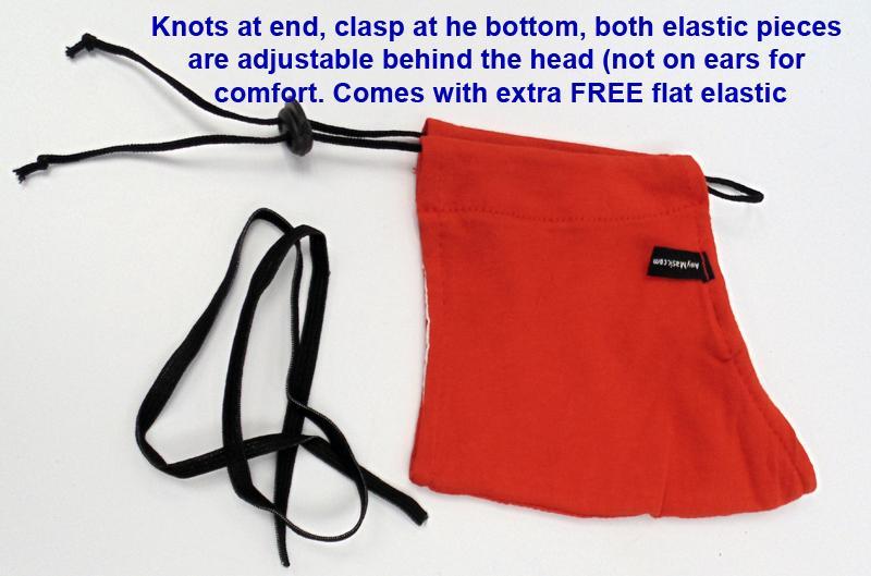 Adjustable Elastic Fabric Face Mask with Clasp (Won't Hurt Your Ears)-face mask-Davson Sales-Red-Davson Sales