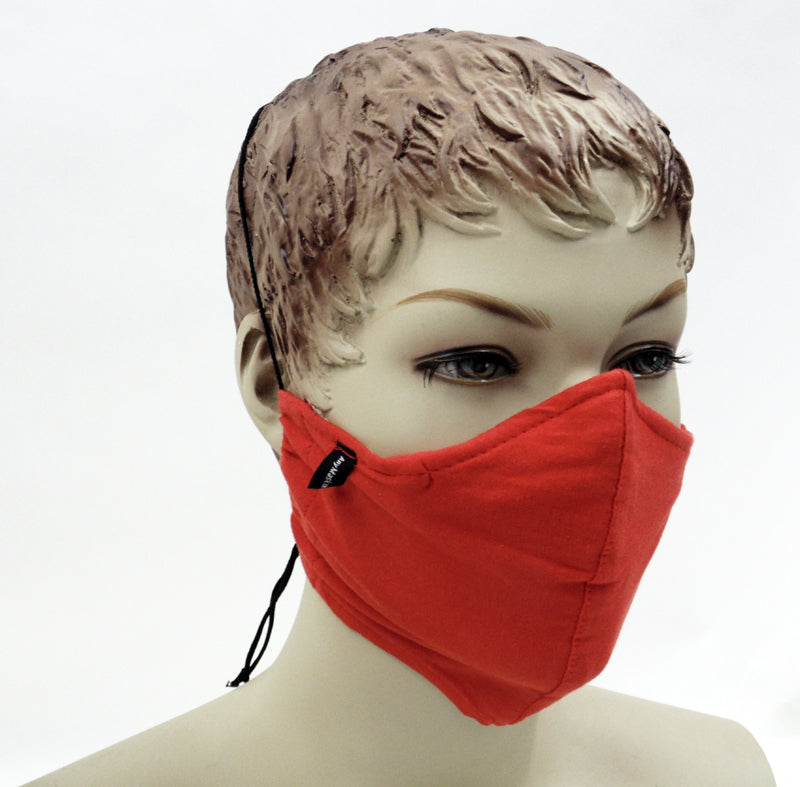 Adjustable Elastic Fabric Face Mask with Clasp (Won't Hurt Ears)-face mask-Any Mask-Red-Davson Sales