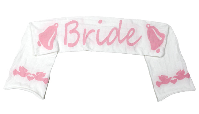 Bride Wedding Gift, Bride Knit Scarf Made in the USA-scarf-TooLoud-One Size-White/Pink-Davson Sales