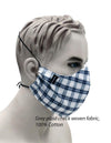 Adjustable Elastic Fabric Face Mask with Clasp (Won't Hurt Your Ears)-face mask-Davson Sales-Plaid-Check-Davson Sales