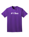 #1 Boss Text - Boss Day Adult Dark T-Shirt-Mens T-Shirt-TooLoud-Purple-Small-Davson Sales