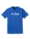 #1 Boss Text - Boss Day Adult Dark T-Shirt-Mens T-Shirt-TooLoud-Royal-Blue-Small-Davson Sales
