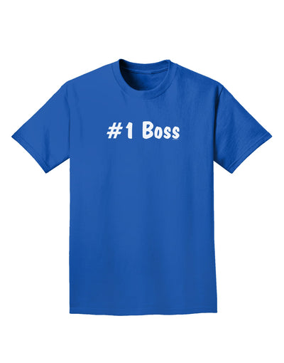 #1 Boss Text - Boss Day Adult Dark T-Shirt-Mens T-Shirt-TooLoud-Royal-Blue-Small-Davson Sales