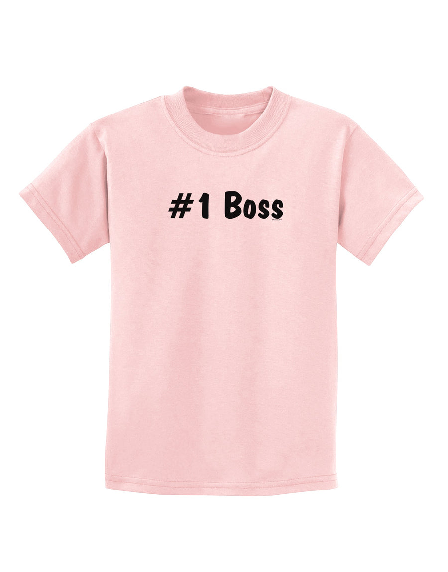 #1 Boss Text - Boss Day Childrens T-Shirt-Childrens T-Shirt-TooLoud-White-X-Small-Davson Sales