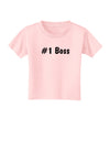 #1 Boss Text - Boss Day Toddler T-Shirt-Toddler T-Shirt-TooLoud-Light-Pink-2T-Davson Sales