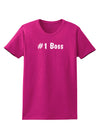 #1 Boss Text - Boss Day Womens Dark T-Shirt-Womens T-Shirt-TooLoud-Hot-Pink-Small-Davson Sales