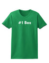 #1 Boss Text - Boss Day Womens Dark T-Shirt-Womens T-Shirt-TooLoud-Kelly-Green-X-Small-Davson Sales
