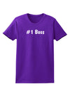 #1 Boss Text - Boss Day Womens Dark T-Shirt-Womens T-Shirt-TooLoud-Purple-X-Small-Davson Sales