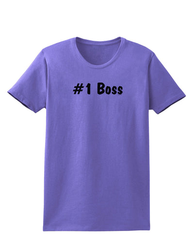 #1 Boss Text - Boss Day Womens T-Shirt-Womens T-Shirt-TooLoud-Violet-X-Small-Davson Sales