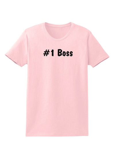 #1 Boss Text - Boss Day Womens T-Shirt-Womens T-Shirt-TooLoud-PalePink-X-Small-Davson Sales
