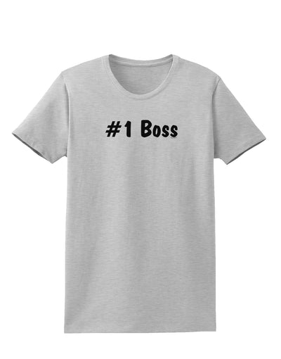 #1 Boss Text - Boss Day Womens T-Shirt-Womens T-Shirt-TooLoud-AshGray-X-Small-Davson Sales