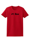 #1 Boss Text - Boss Day Womens T-Shirt-Womens T-Shirt-TooLoud-Red-X-Small-Davson Sales