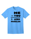 1 Less Problem Adult T-Shirt: A Solution-Oriented Apparel for the Discerning Shopper-Mens T-shirts-TooLoud-Aquatic-Blue-Small-Davson Sales