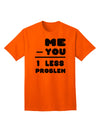 1 Less Problem Adult T-Shirt: A Solution-Oriented Apparel for the Discerning Shopper-Mens T-shirts-TooLoud-Orange-Small-Davson Sales