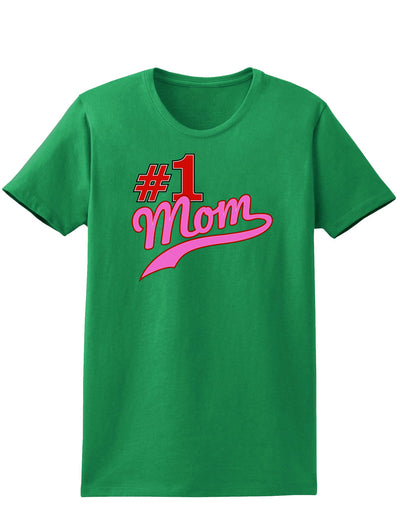 #1 Mom Womens Dark T-Shirt-TooLoud-Kelly-Green-X-Small-Davson Sales