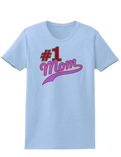 #1 Mom Womens T-Shirt-Womens T-Shirt-TooLoud-Light-Blue-X-Small-Davson Sales