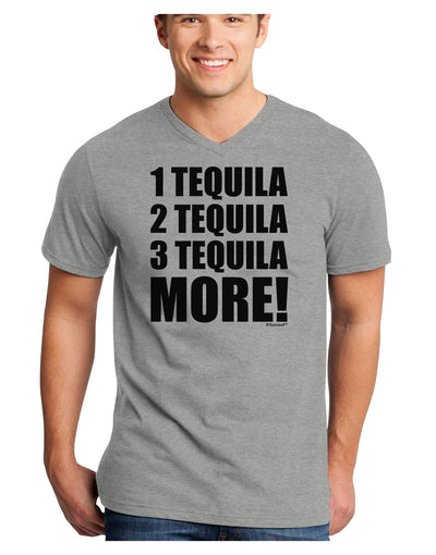 1 Tequila 2 Tequila 3 Tequila More Adult V-Neck T-shirt by TooLoud-Mens V-Neck T-Shirt-TooLoud-HeatherGray-Small-Davson Sales