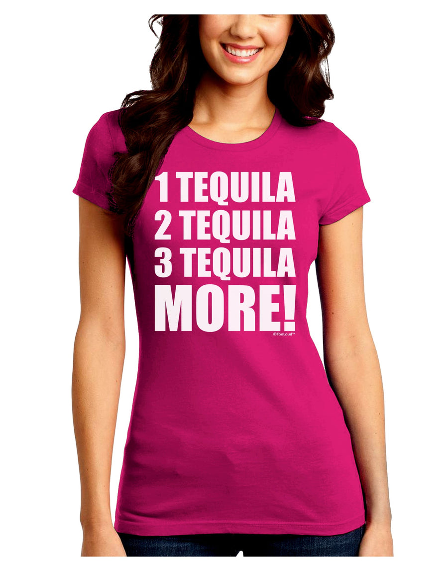 1 Tequila 2 Tequila 3 Tequila More Juniors Crew Dark T-Shirt by TooLoud-T-Shirts Juniors Tops-TooLoud-Black-Juniors Fitted Small-Davson Sales