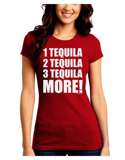 1 Tequila 2 Tequila 3 Tequila More Juniors Crew Dark T-Shirt by TooLoud-T-Shirts Juniors Tops-TooLoud-Red-Juniors Fitted Small-Davson Sales