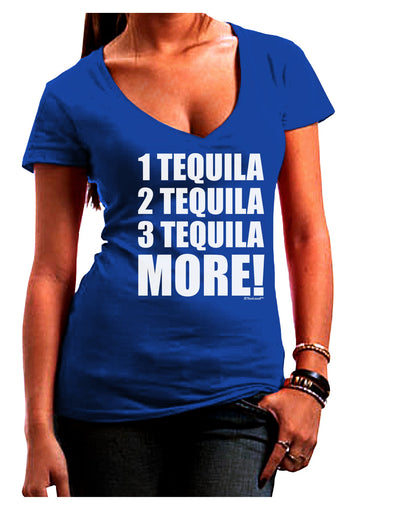 1 Tequila 2 Tequila 3 Tequila More Juniors V-Neck Dark T-Shirt by TooLoud-Womens V-Neck T-Shirts-TooLoud-Royal-Blue-Juniors Fitted Small-Davson Sales