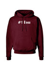 #1 Boss Text - Boss Day Dark Hoodie Sweatshirt-Hoodie-TooLoud-Maroon-Small-Davson Sales