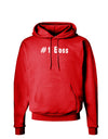 #1 Boss Text - Boss Day Dark Hoodie Sweatshirt-Hoodie-TooLoud-Red-Small-Davson Sales