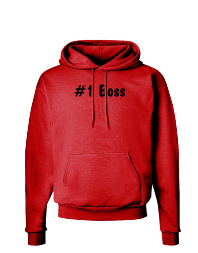 #1 Boss Text - Boss Day Hoodie Sweatshirt-Hoodie-TooLoud-Red-Small-Davson Sales