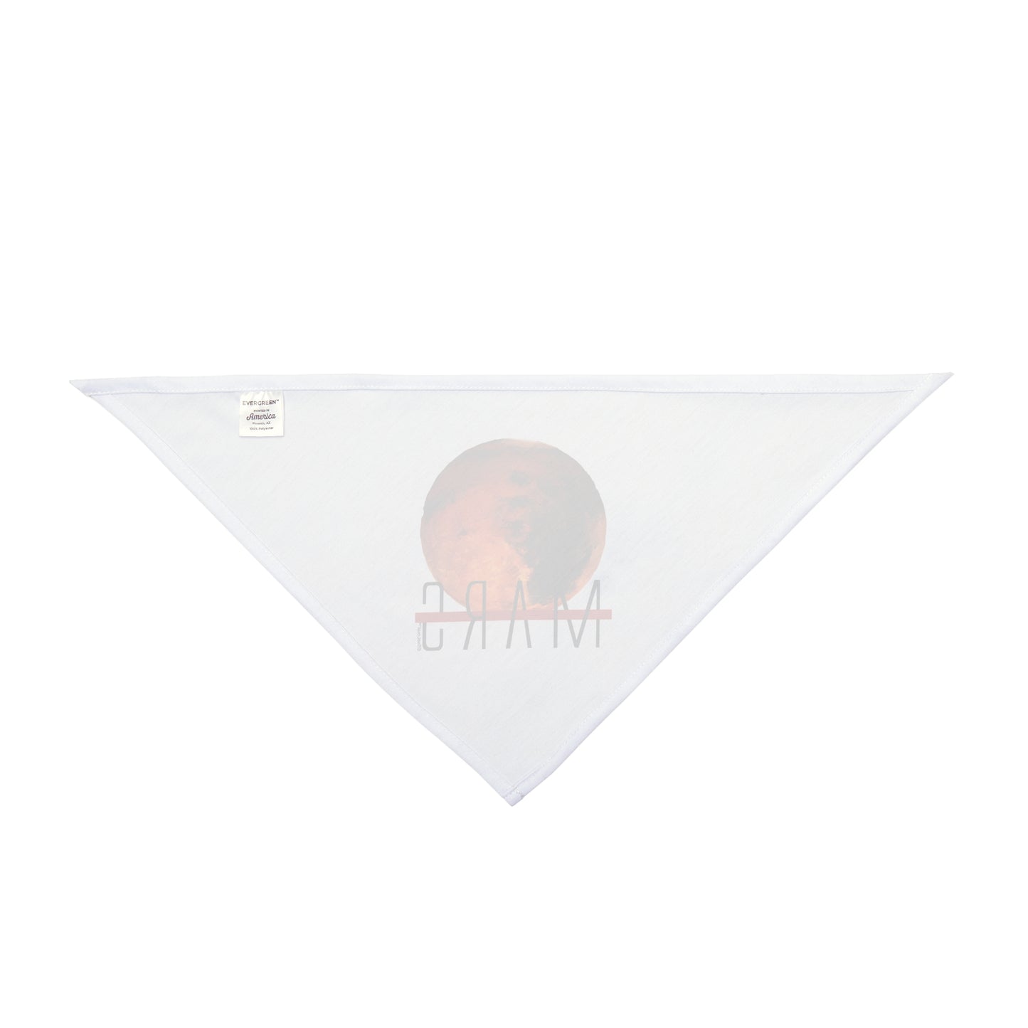 Planet Mars Text Printed White Dog/Pet Bandana 2 sizes by TOOLOUD