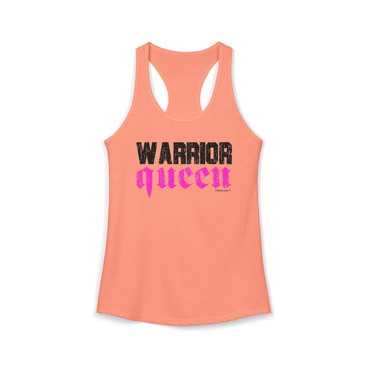 Warrior Queen Pink Script Women’s Racerback Tank Top by TOOLOUD
