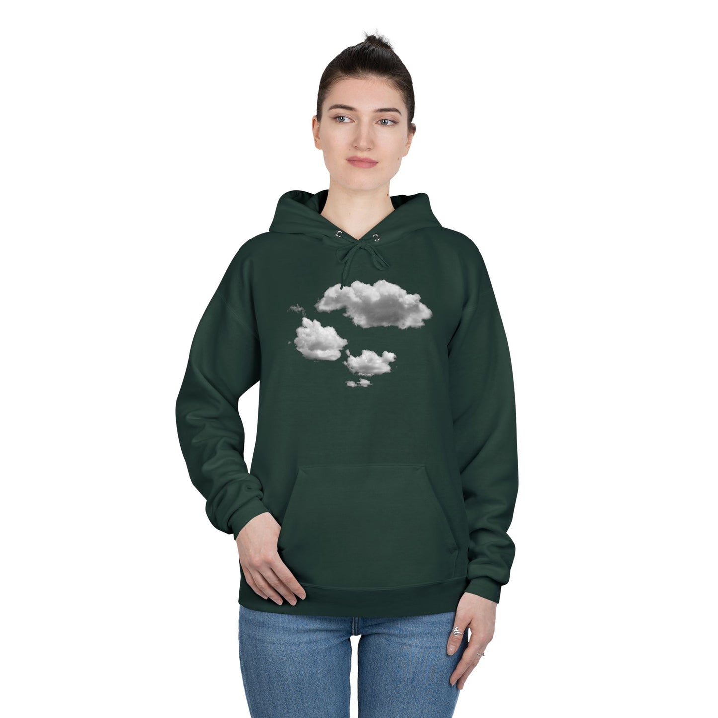 Inverted Puffy Clouds Dark Hoodie Sweatshirt by TOOLOUD