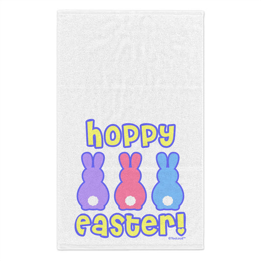 Three Easter Bunnies – Hoppy Easter 11" x 18" Dish Fingertip Towel by TOOLOUD