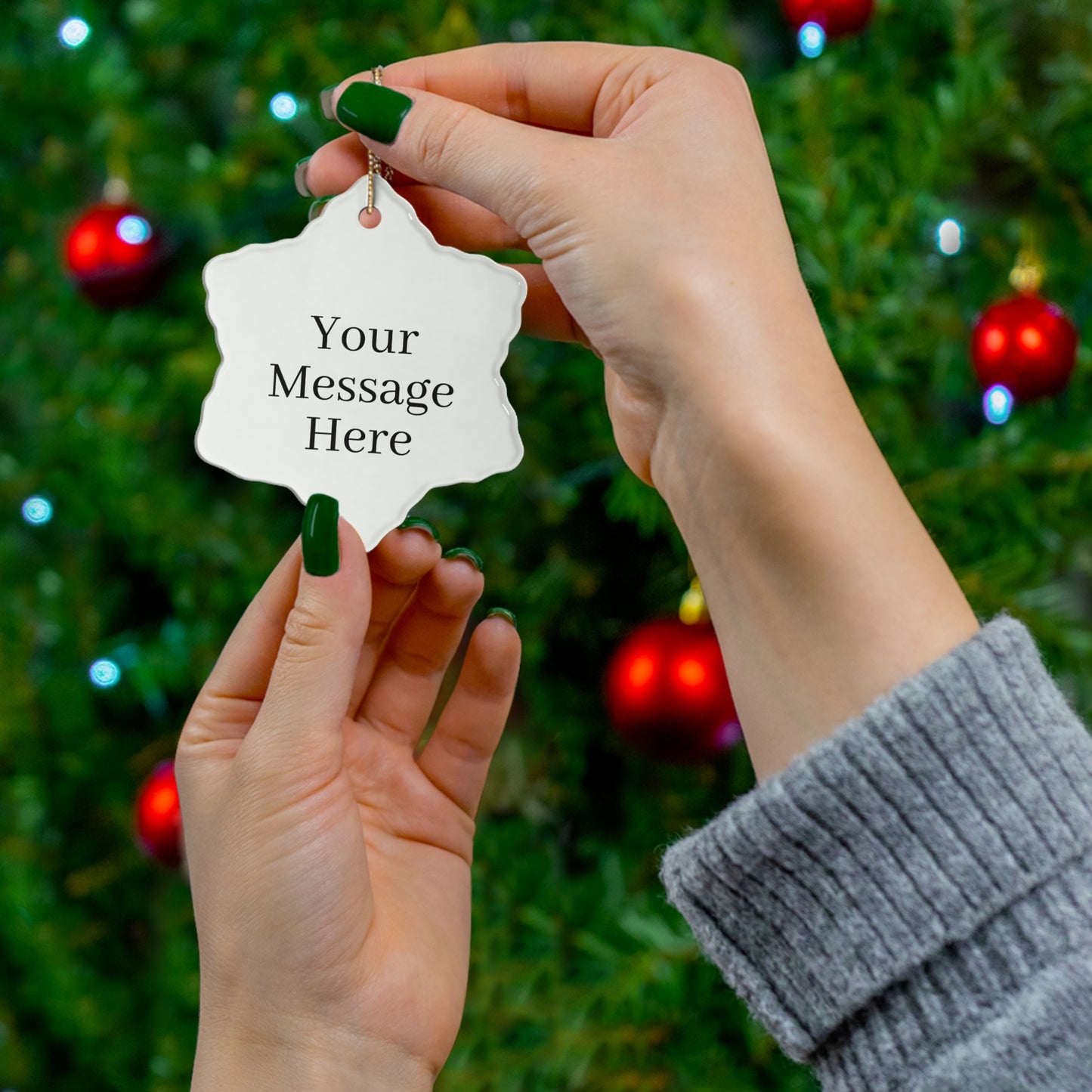 Personalized Ceramic Ornament for that Special Touch Available 4 Shapes