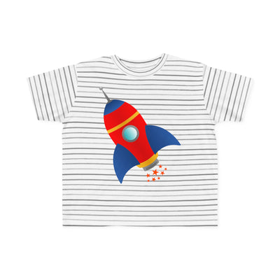 Space Rocket Ship and Stars Toddler T-Shirt by TooLoud