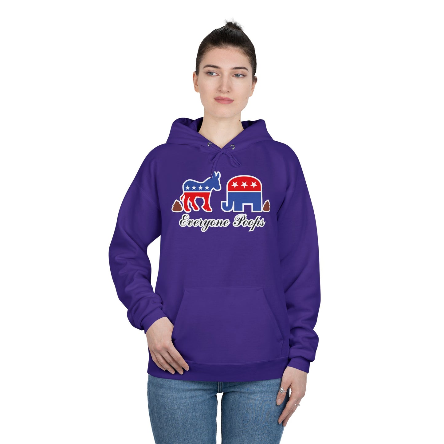 Everyone Poops Donkey Elephant Dark Hoodie Sweatshirt by TOOLOUD™