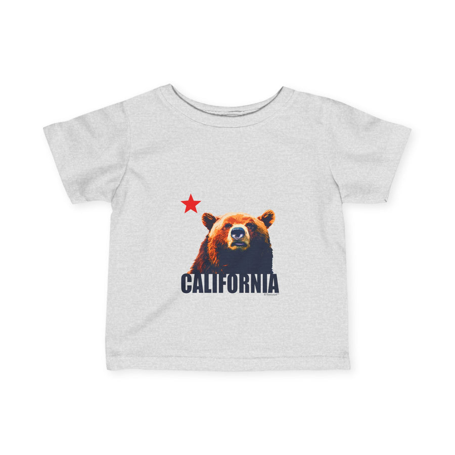 California Republic Grizzly Bear and Star Infant T-Shirt by TOOLOUD