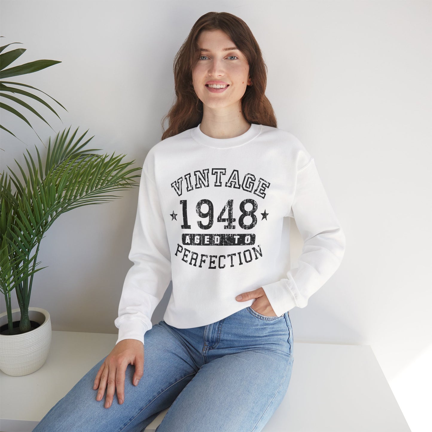 1948 - Vintage Birth Year Sweatshirt Adults Unisex by TOOLOUD