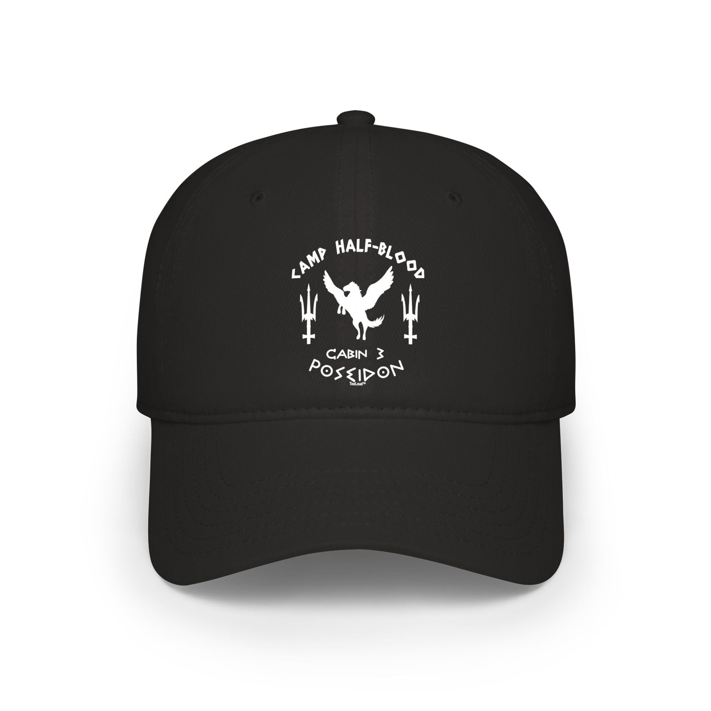 Cabin 3 Poseidon Camp Half Blood Adult Dark Baseball Cap Hat by TOOLOUD