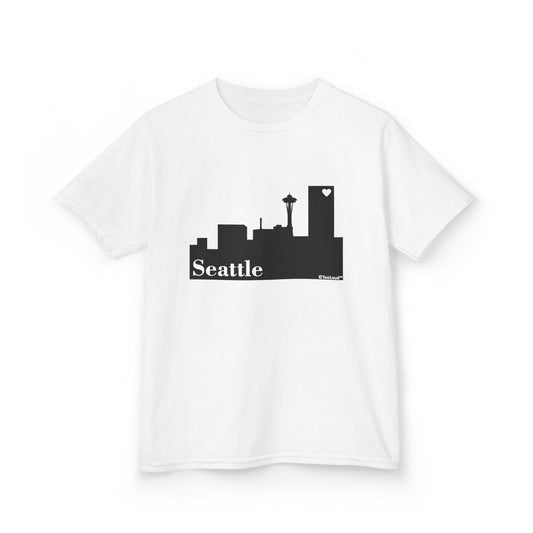 Seattle Skyline with Space Needle Children's T-Shirt by TOOLOUD