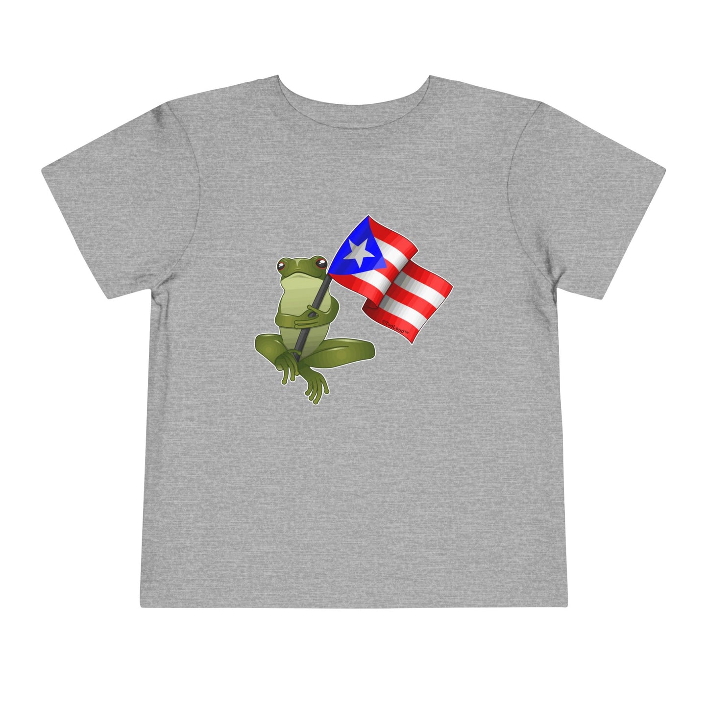 Coquí Holding Flag Toddler T-Shirt by TOOLOUD