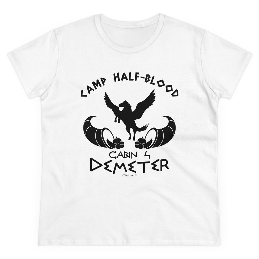 TOOLOUD Cabin 4 Demeter Camp Half Blood Womens T-Shirt