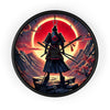 Lone Samurai Standing on a Rocky Cliff 10-Inch Wall Clock by TooLoud