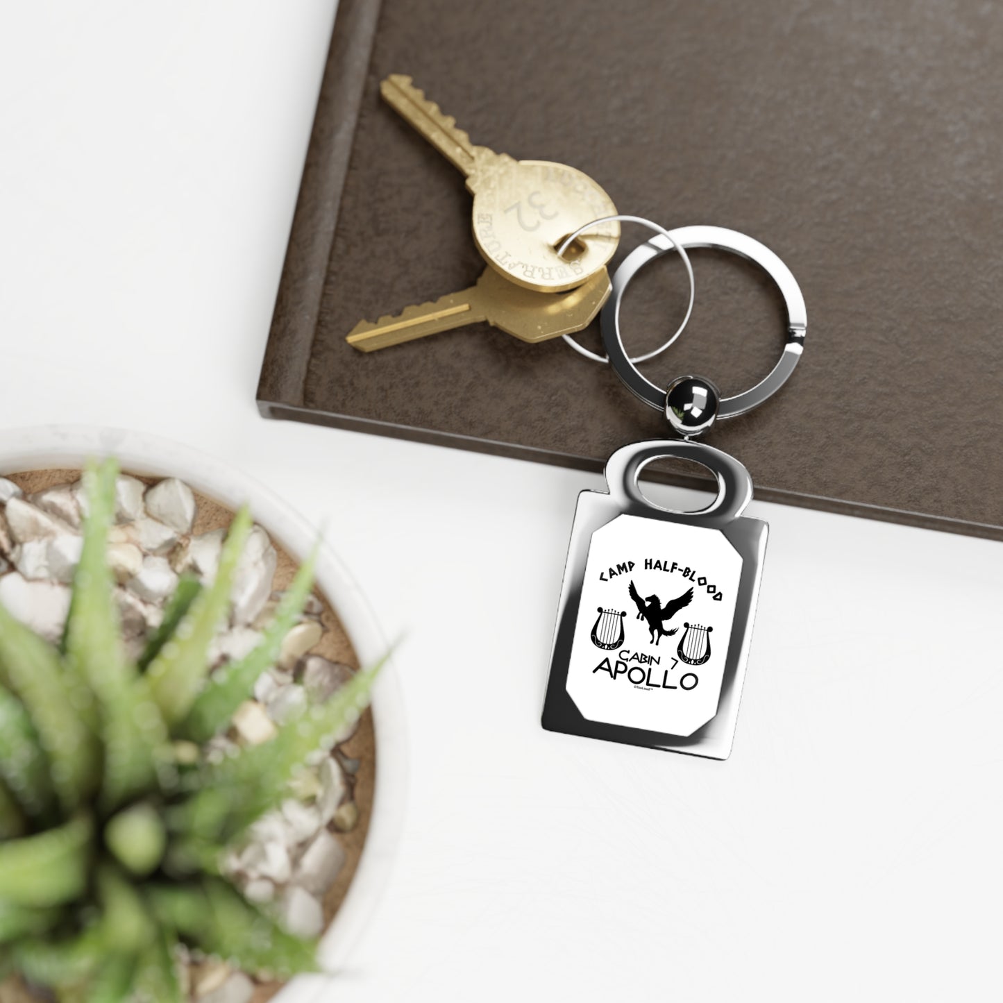 Cabin 7 Apollo Camp Half-Blood Rectangle Keyring Tag by TOOLOUD