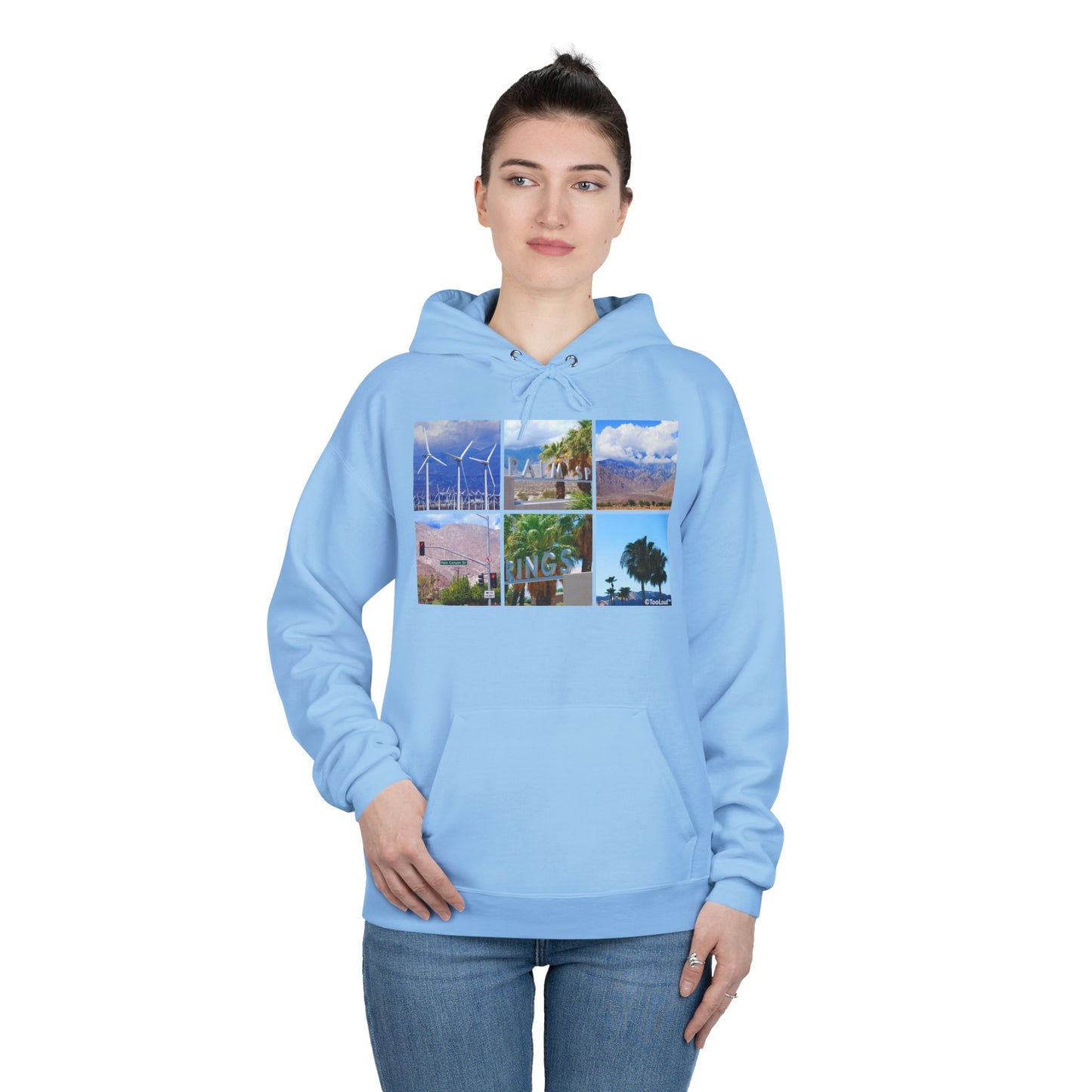 Palm Springs Square Collage Adult Hoodie Sweatshirt by TOOLOUD