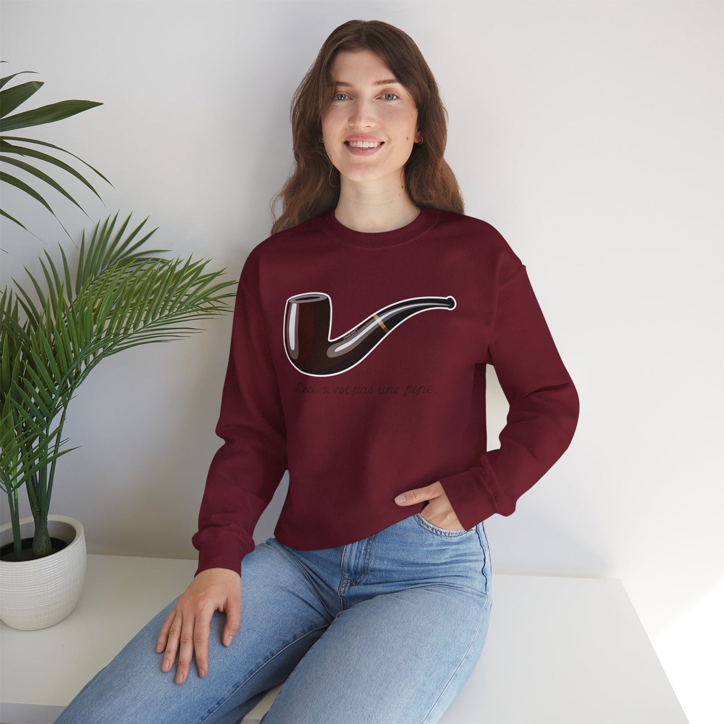 Ceci N’est Pas une Pipe Adult Sweatshirt by TOOLOUD