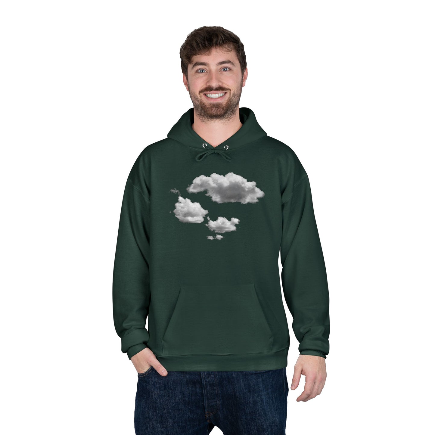 Inverted Puffy Clouds Dark Hoodie Sweatshirt by TOOLOUD