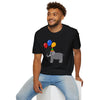 Cute Elephant with Balloons Unisex Adult T-Shirt by TOOLOUD